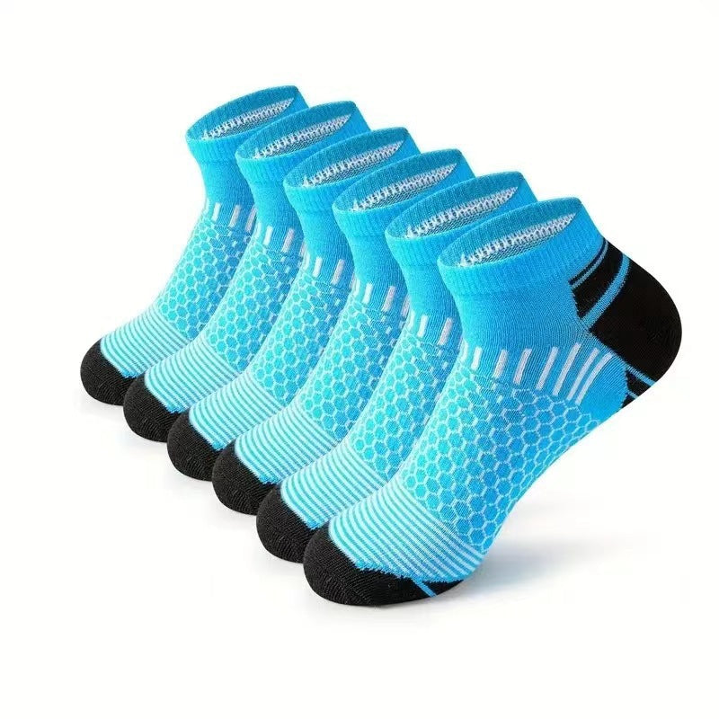Men’s Honeycomb Athletic Ankle Socks Non-Slip 7 Colours 3 & 10-Pair Packs