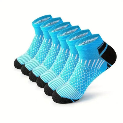 Men’s Honeycomb Athletic Ankle Socks Non-Slip 7 Colours 3 & 10-Pair Packs