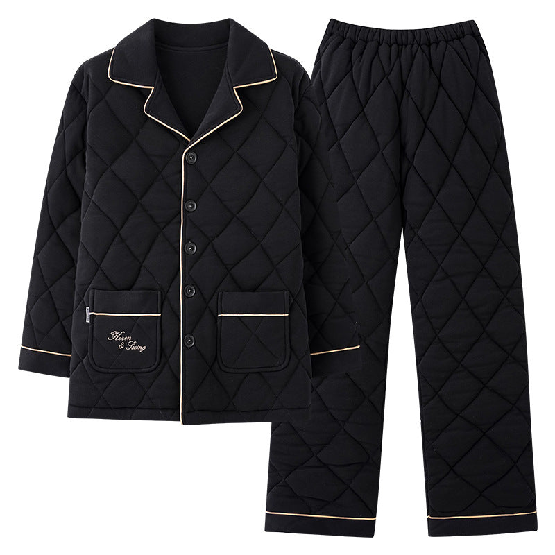 Men's Quilted Loungewear Set | Extra Thick Winter Homewear