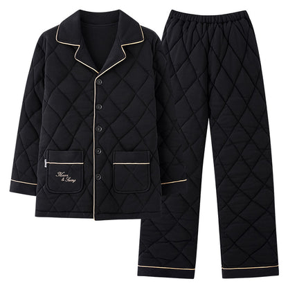 Men's Quilted Loungewear Set | Extra Thick Winter Homewear