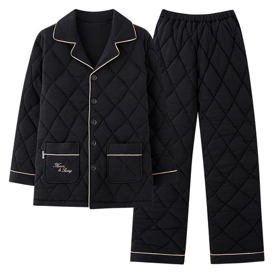 Men's Quilted Loungewear Set | Extra Thick Winter Homewear
