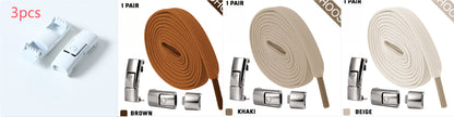 Press Lock Shoelaces Without Ties Elastic Laces Sneaker 8MM Widened Flat No Tie Shoe Laces Kids Shoelace For Shoes