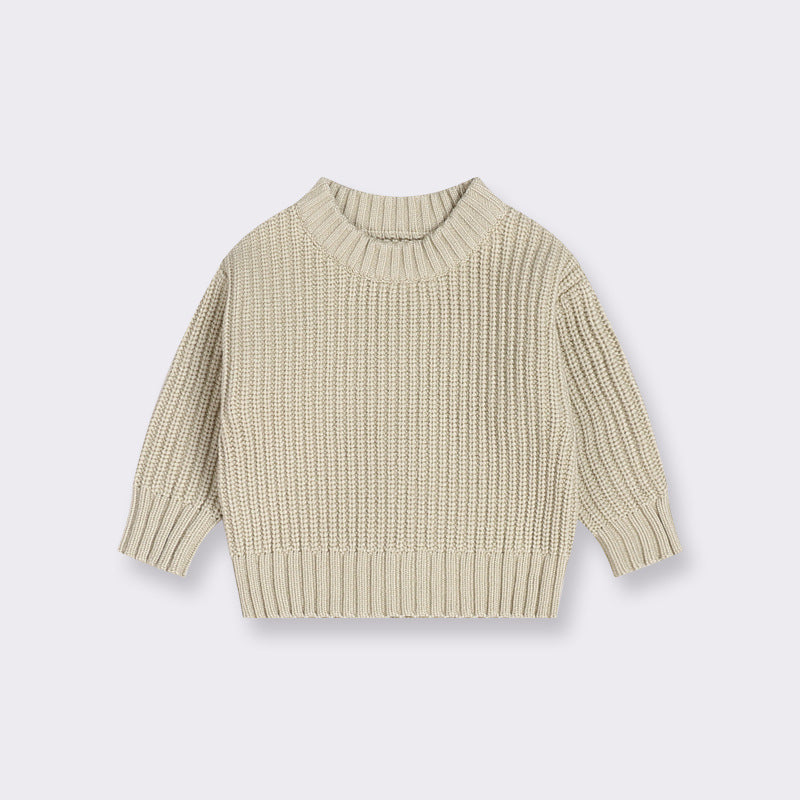 Kids Loose Knit Pullover Sweater – Soft Long Sleeve Top