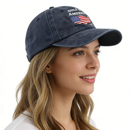 Gulf of America Embroidered Baseball Cap | Patriotic Unisex Cotton Hat
