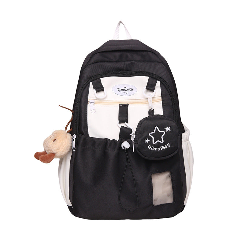 Girls Nylon School Backpack – 5 Colours, Standard & Pendant