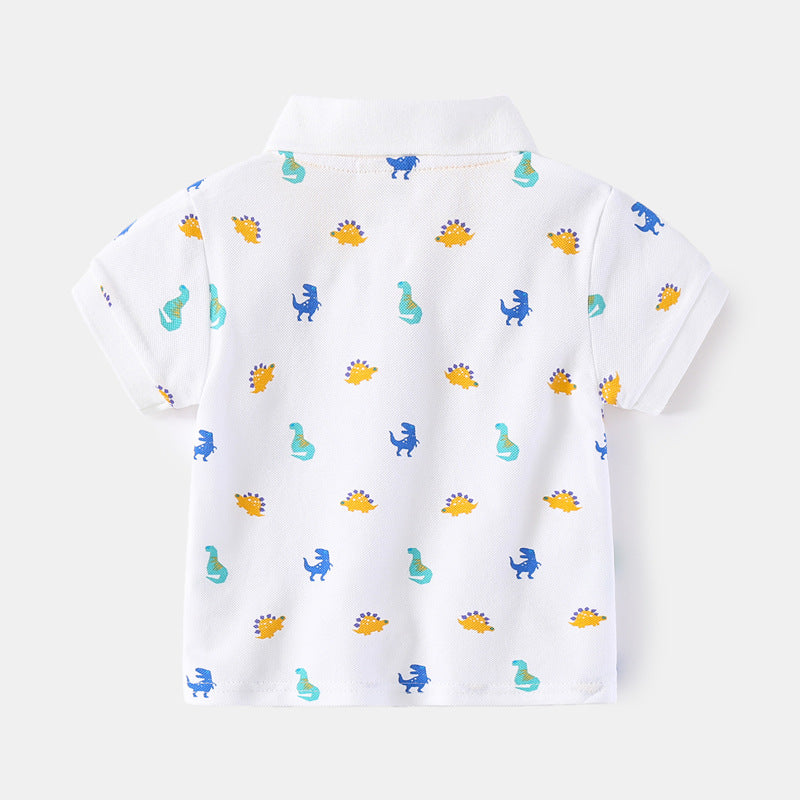 Boys' Short Sleeve Lapel Shirt | 100% Cotton, Smart Casual
