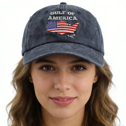Gulf of America Embroidered Baseball Cap | Patriotic Unisex Cotton Hat