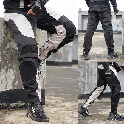 Unisex Outdoor Motorcycle Racing Trousers | Black & White | S-3XL