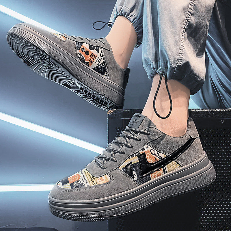 Men's Breathable Synthetic Leather Trainers | Lightweight Non-Slip