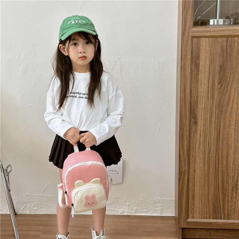 Kids' Cartoon Bunny Kindergarten Backpack – Air Pillow Straps