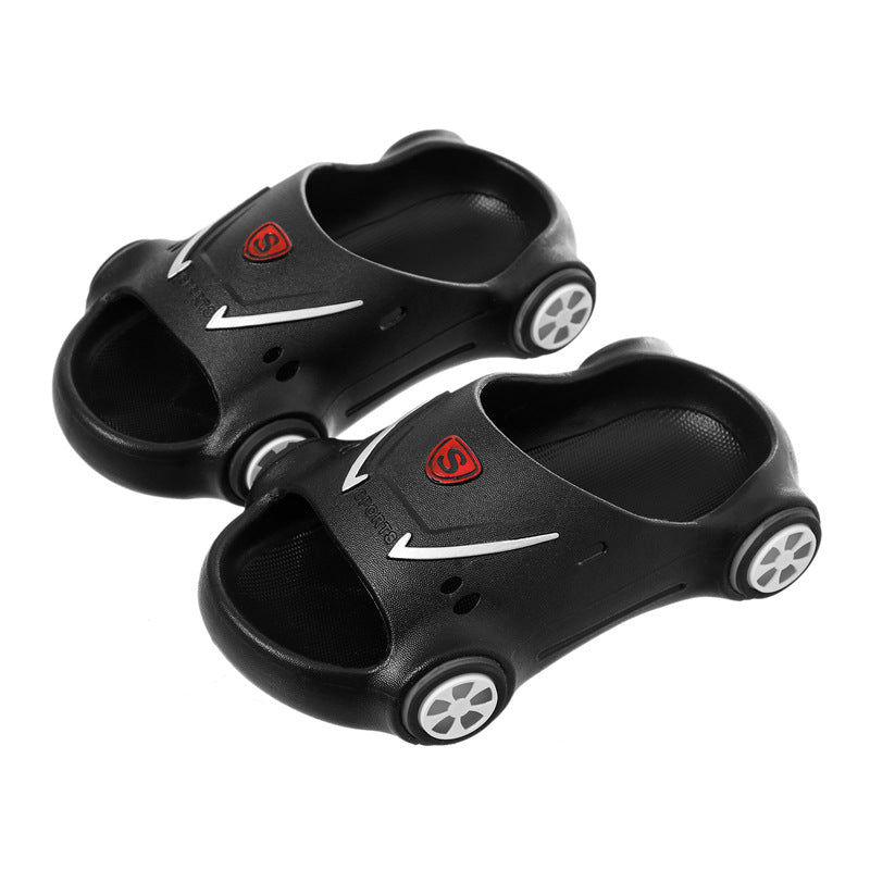 Kids' Light-Up Cartoon Car Slippers – Luminous & Anti-Slip