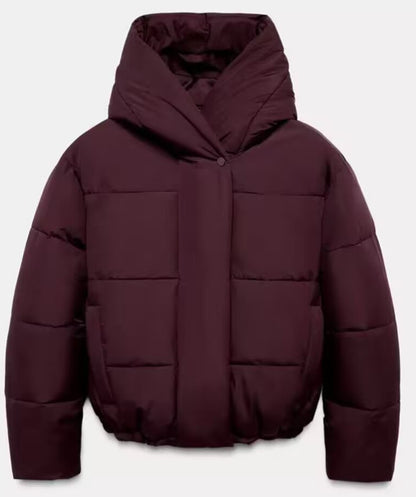 Women's Two-Tone Hooded Padded Jacket – 3 Colours | Sizes XS–L