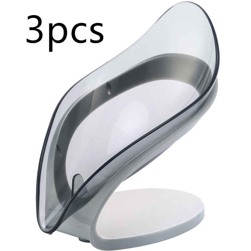 Self-Draining Soap Dish Holder – Non-Slip Leaf Design Bathroom Soap Tray