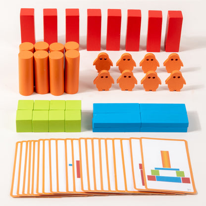 Wooden Penguin Building Blocks Set for Kids