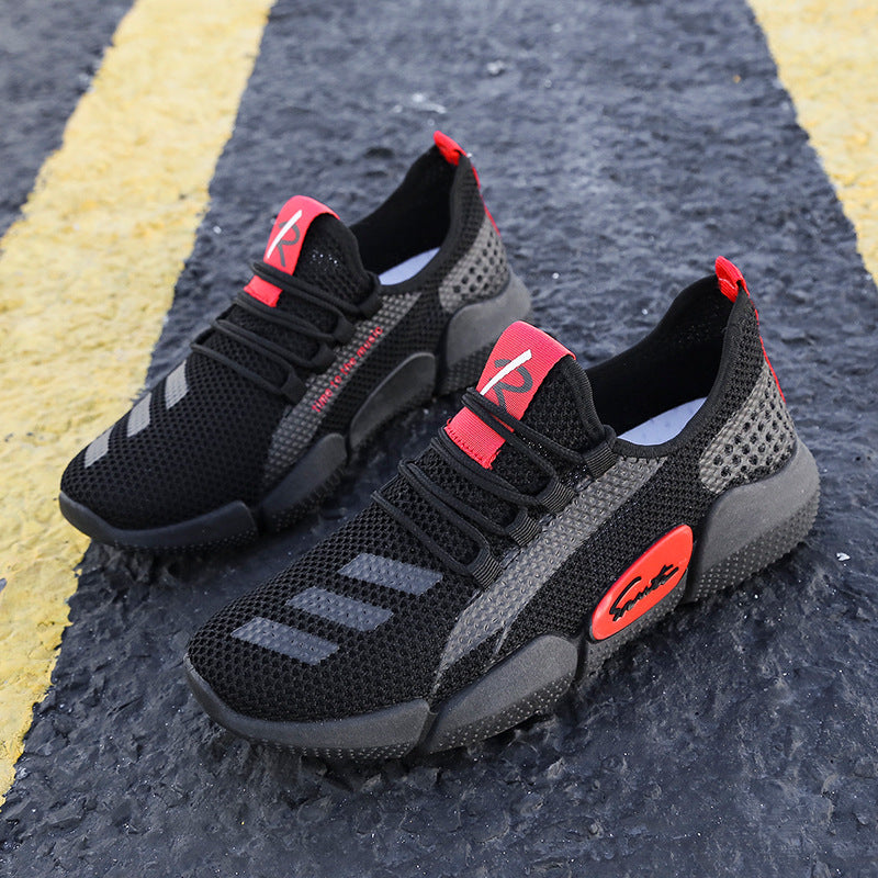 Men's Lightweight Slip-On Running Shoes – Breathable Cotton Upper, Multi-Colourway
