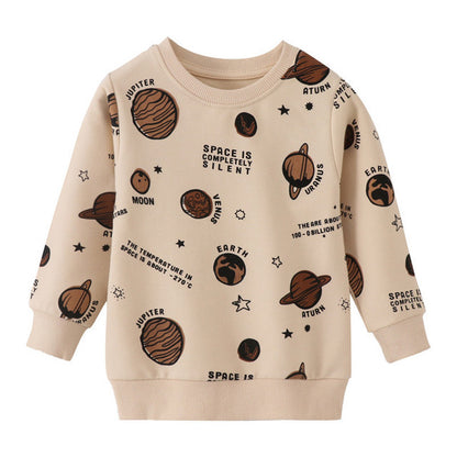Children's Embossed Cotton Cartoon Sweatshirt | Boys & Girls | Age 2-7