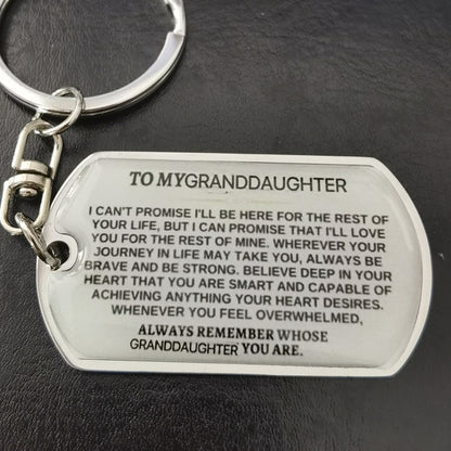 Family Sentiment Metal Keychain | Son, Daughter, Grandson Gift | JP Collections