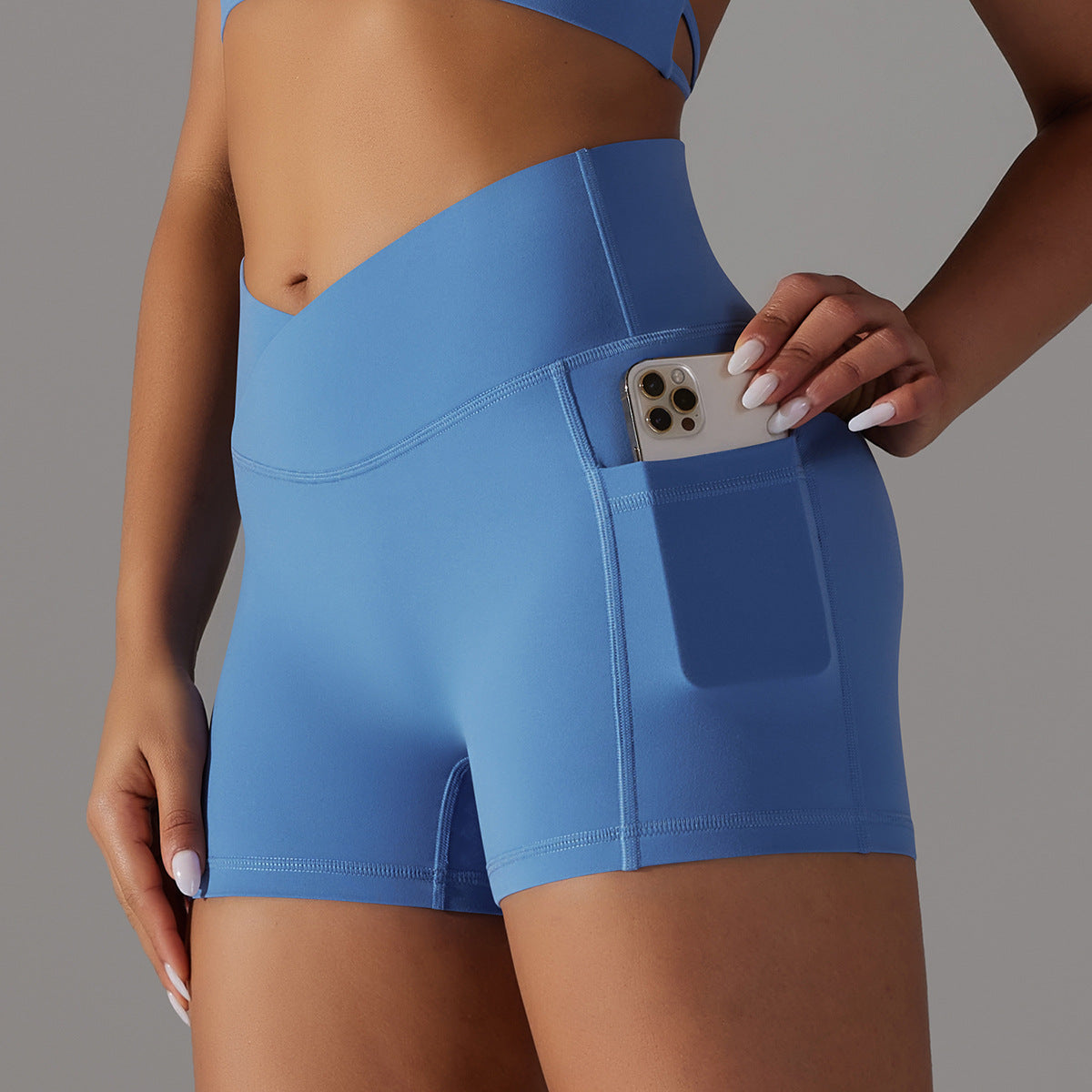 Women's Yoga Shorts with Phone Pocket | Moisture-Wicking | 4 Colours