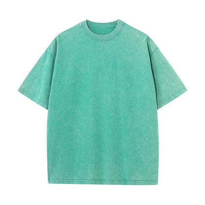 Men's Acid Wash Batik Crewneck T-Shirt | Drop Shoulder