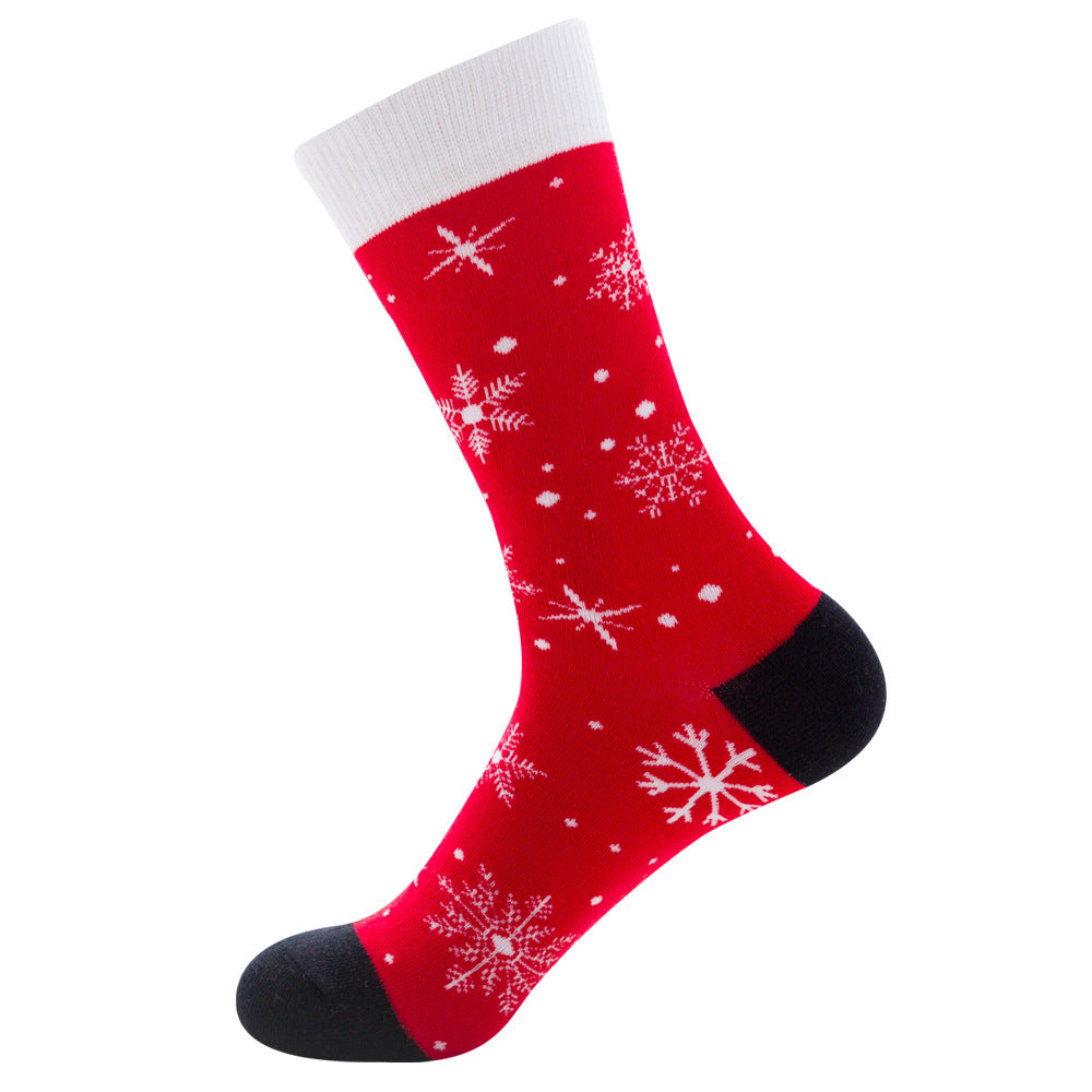 Men’s Novelty Jacquard Cotton Mid-Tube Socks 26 Designs Santa Moose EU 39-46