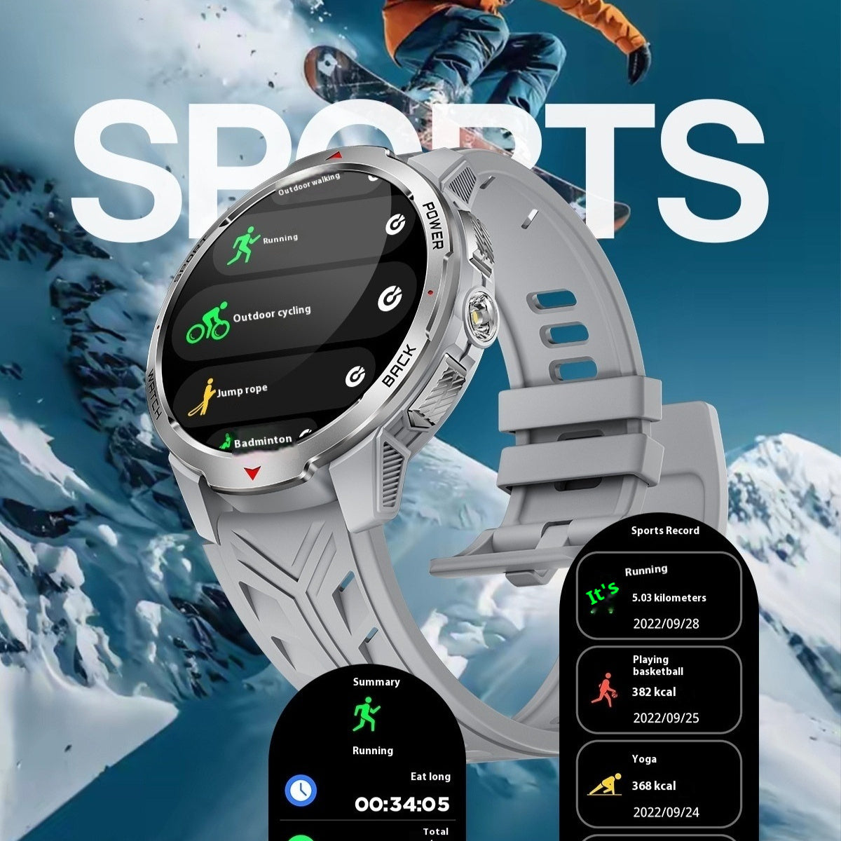Smartwatch with Bluetooth Calling – 15–21 Day Battery, Heart Rate & Blood Oxygen