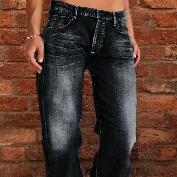 Women's High-Waist Loose Fit Jeans - Raw Hem, 10 Colours, S-5XL