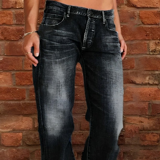 Women's High-Waist Loose Fit Jeans - Raw Hem, 10 Colours, S-5XL