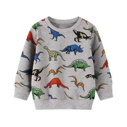 Children's Dinosaur Print Sweatshirt | Cotton Kids Top 90–140cm
