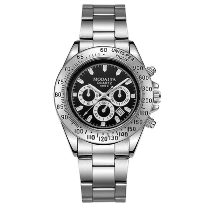 Men's Fashion Quartz Watch – Silicone or Steel Band | 4 Styles