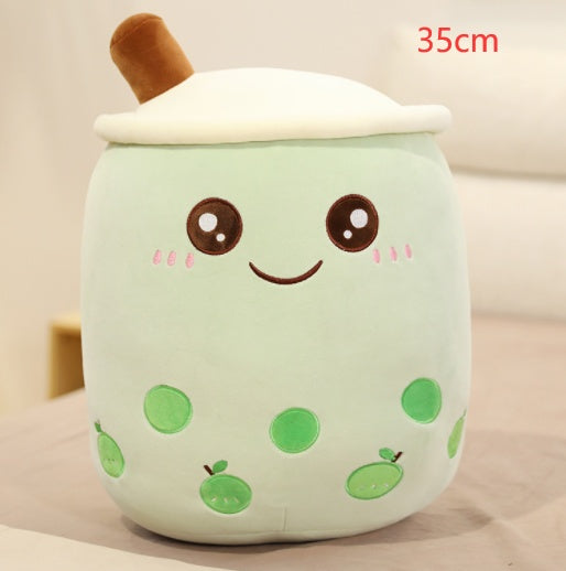 Boba Tea Plush Pillow Cushion - Soft Bubble Tea Stuffed Toy