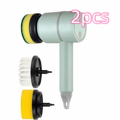 Electric Spin Scrubber Brush — USB Rechargeable Power Cleaning Brush with Interchangeable Heads