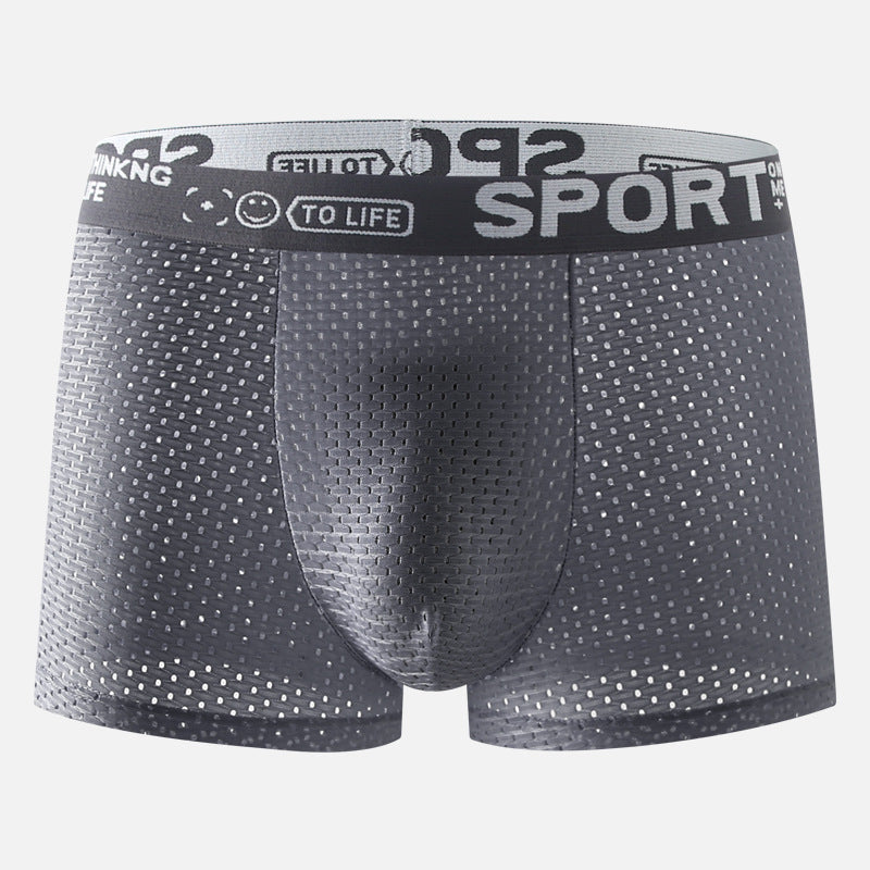 Men's Ice Silk Mesh Boxer Shorts | Breathable Quick-Dry Underwear