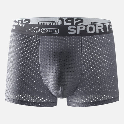 Men's Ice Silk Mesh Boxer Shorts | Breathable Quick-Dry Underwear