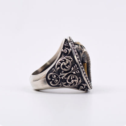 Unisex Copper Ganesh Elephant Ring – Retro Adjustable Spiritual Band