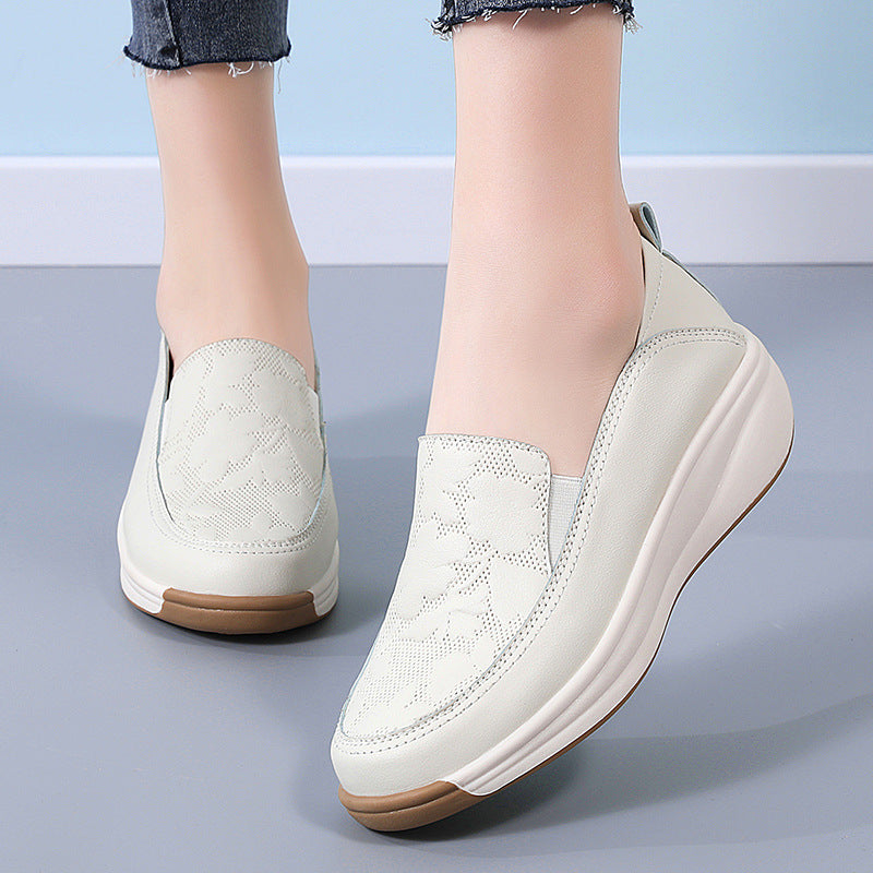 Women's Slip-On Thick Sole Shoes | Synthetic Leather | EU 35-43