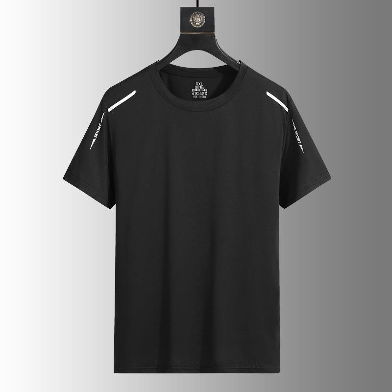 Men's Ice Silk T-Shirt – Slim Fit Short Sleeve | 5 Colours | Sizes M–5XL
