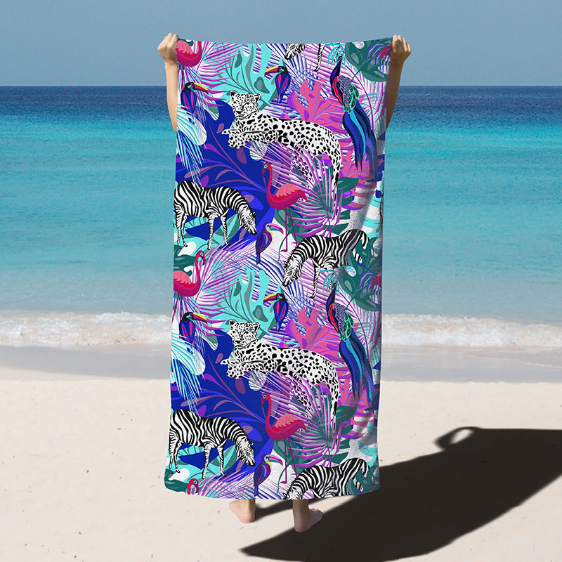 Printed Microfibre Beach Towel | Quick-Dry | 10 Bold Designs | 180×90cm