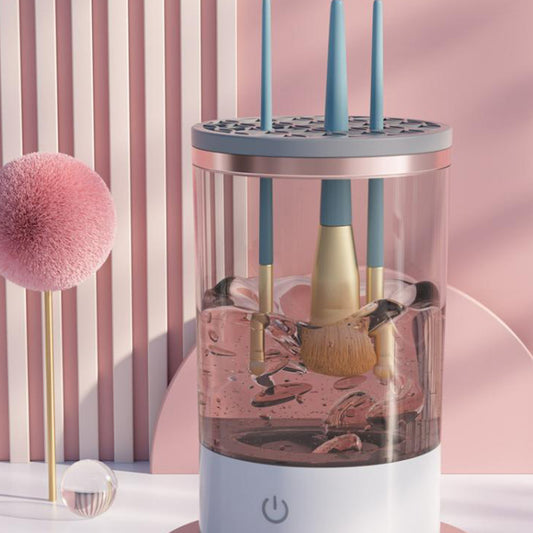 Electric Makeup Brush Cleaner — USB Rechargeable Automatic Brush Spinner & Dryer