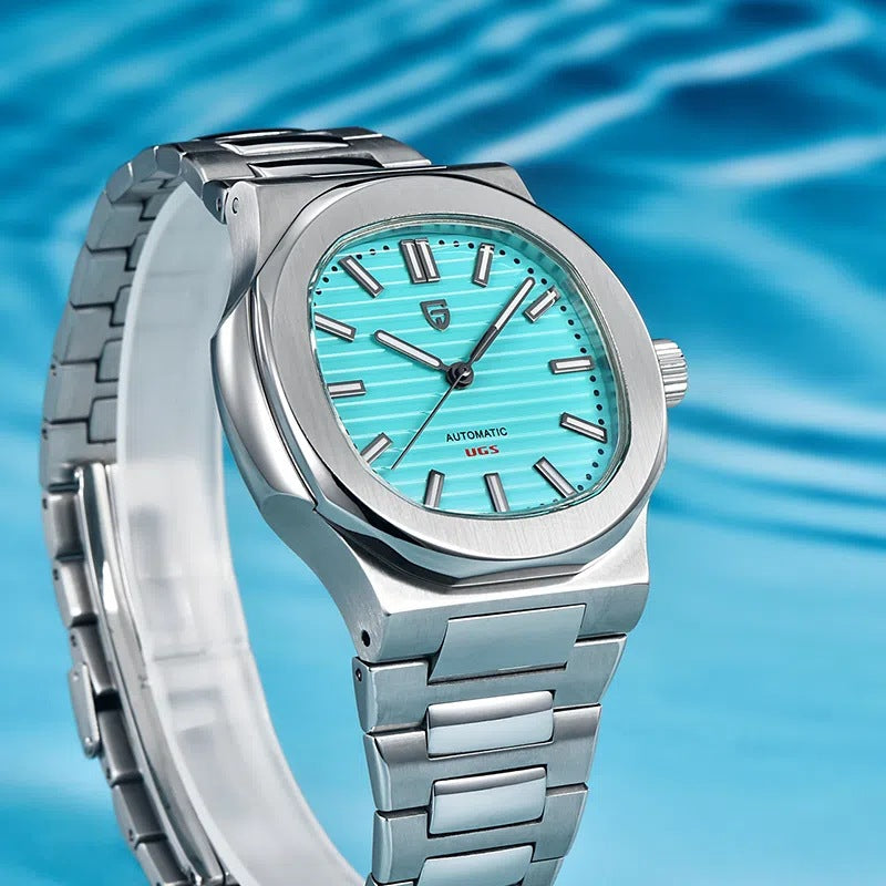 Men's Automatic Mechanical Watch | Barrel-Shaped | Stainless Steel