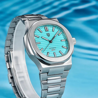 Men's Automatic Mechanical Watch | Barrel-Shaped | Stainless Steel