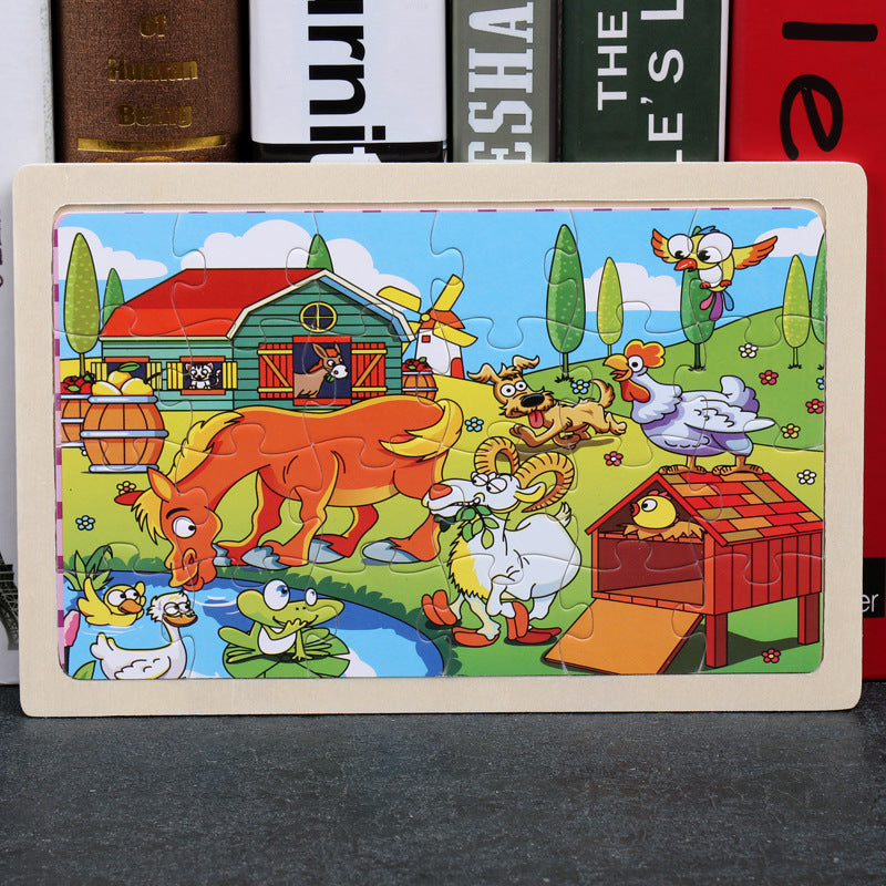 Children's Wooden Jigsaw Puzzle 21 Designs Ages 3+ - JParker Collections