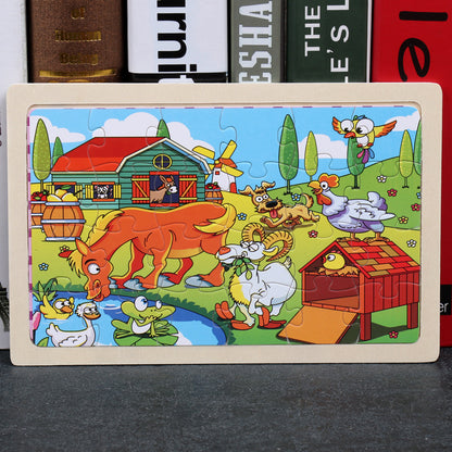 Children's Wooden Jigsaw Puzzle 21 Designs Ages 3+ - JParker Collections
