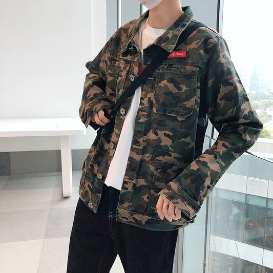 Men's Camouflage Denim Jacket | Cotton Casual Coat – JParker Collections