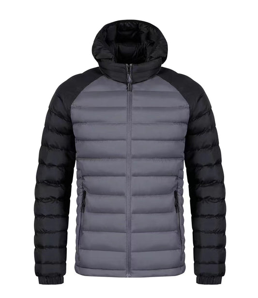 Men's Fleece-Lined Hooded Padded Jacket | Winter Cotton Coat