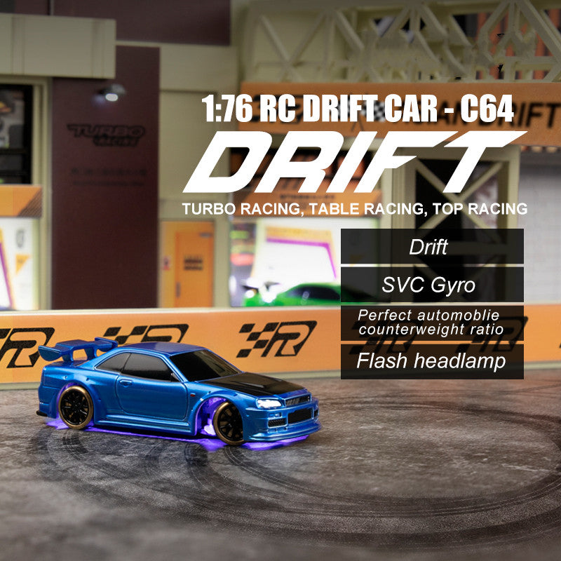 Turbo Racing C64 1/76 Drift RC Car with Gyro - Remote Control
