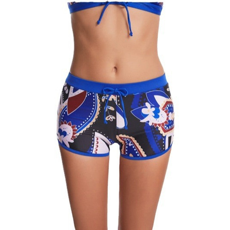 Women's High Waist Padded Bikini Set | Blue Two-Piece Swimwear