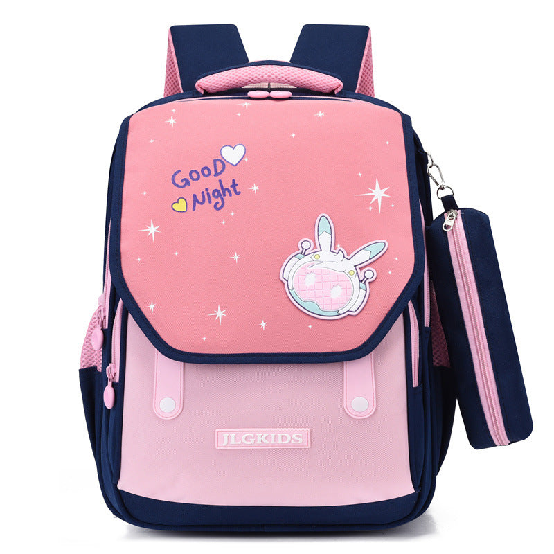 Kids' Lightweight Nylon School Backpack – Burden-Reducing Primary School Bag