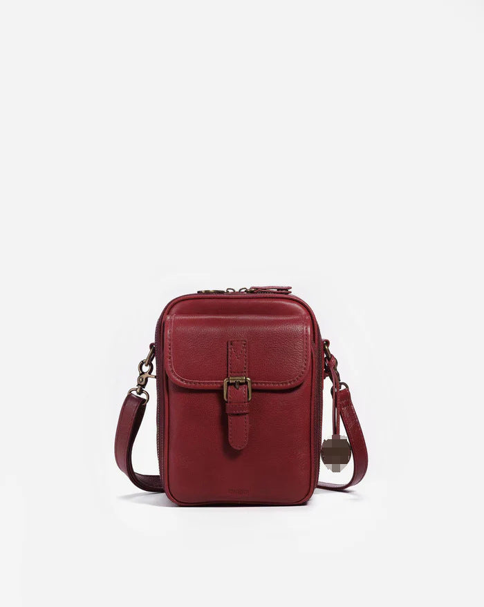 Women's Small PU Leather Crossbody Bag | Multi-Compartment Shoulder Bag