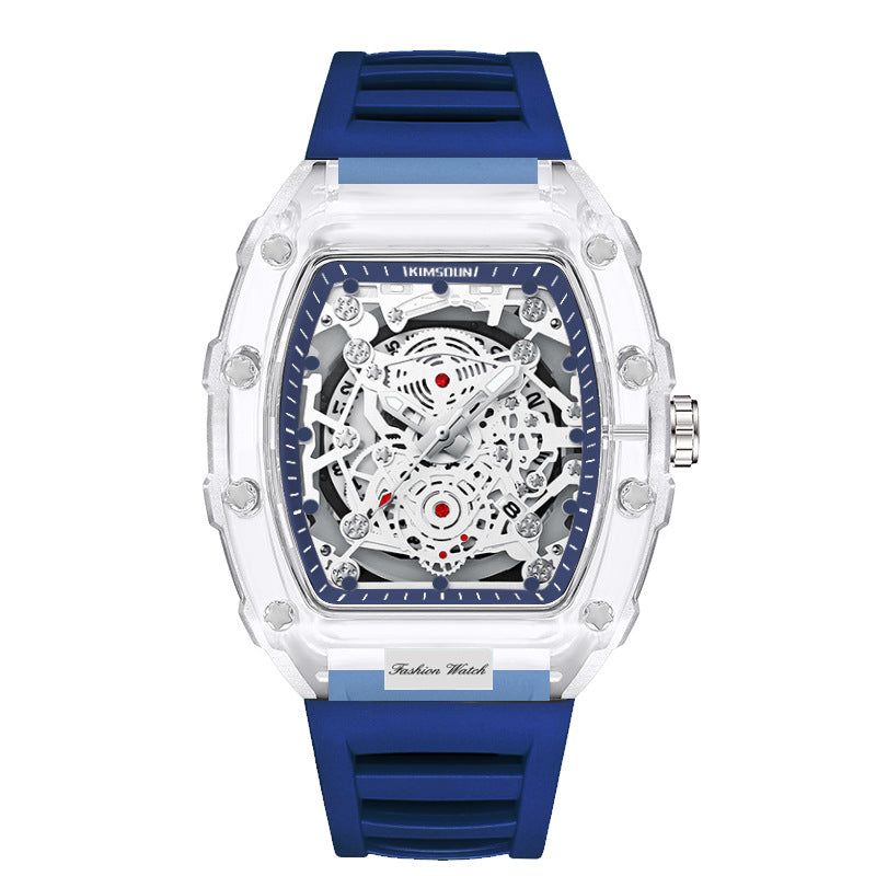 Men's Transparent Quartz Watch | 6 Colours | Matching Dial & Strap