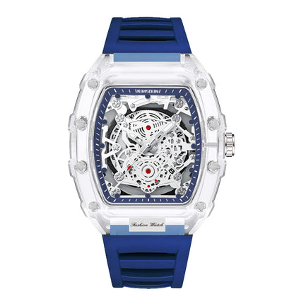 Men's Transparent Quartz Watch | 6 Colours | Matching Dial & Strap